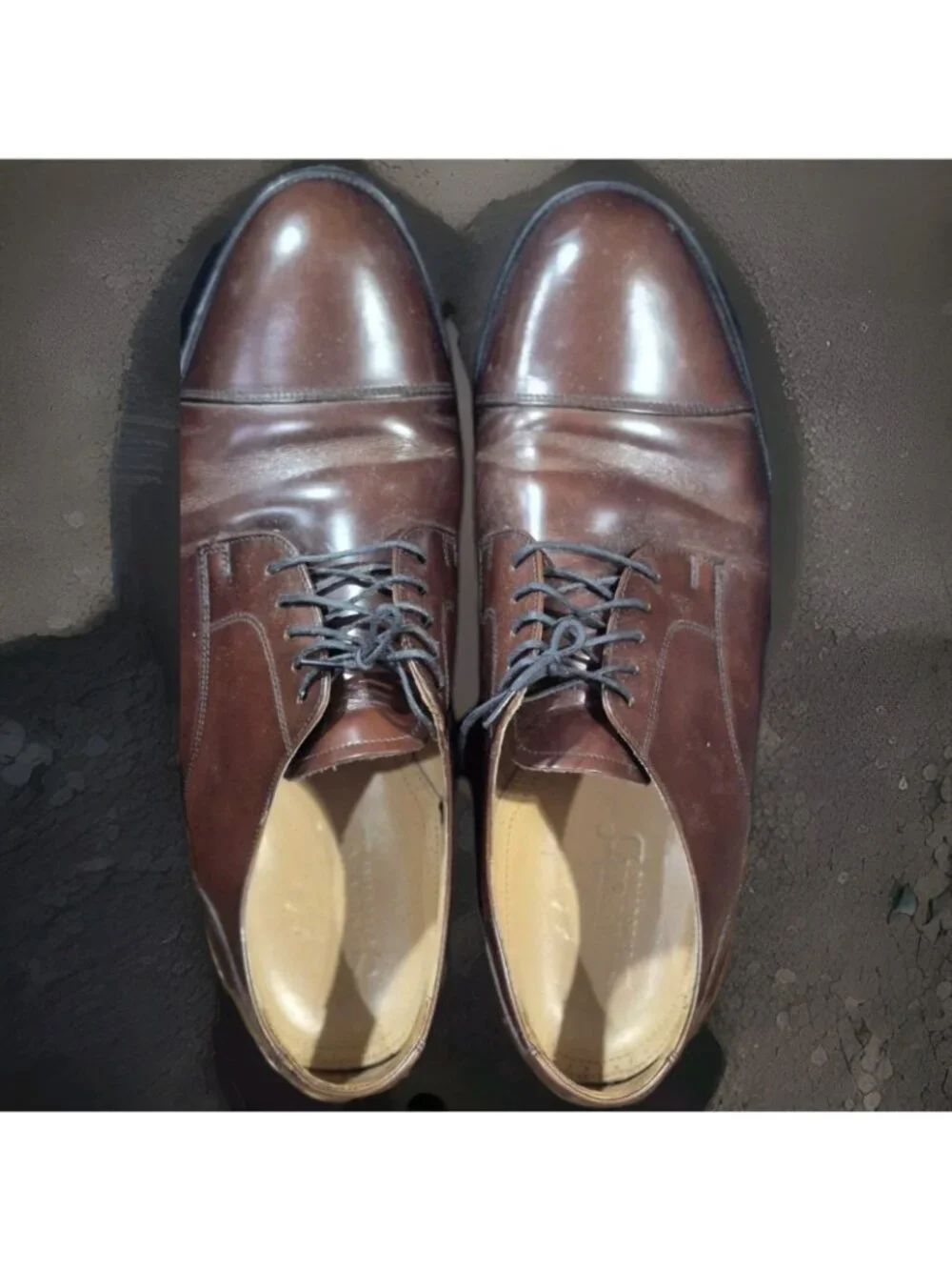Stafford Executive Men's Brown Leather Cap Toe Lace-up Shoes US Size 11 Brown